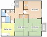 ラブリータウン近江F棟 3DKの間取り