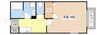 シャンラルジュ 1Kの間取り