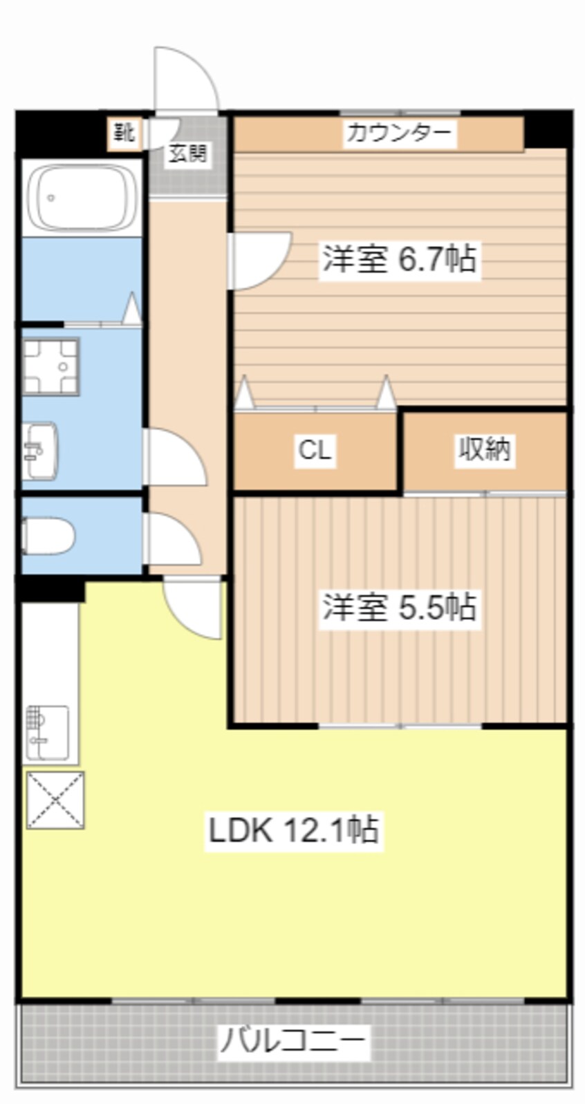 間取図 メゾンリバーサイド