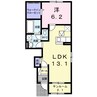 サンリット　スクエア　Ⅱ 1LDKの間取り