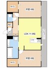 セレーノ栗東A棟 2LDKの間取り