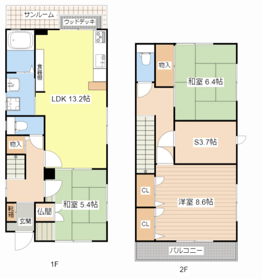 間取図 池田本町貸家