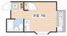 プールブゥ 1Rの間取り