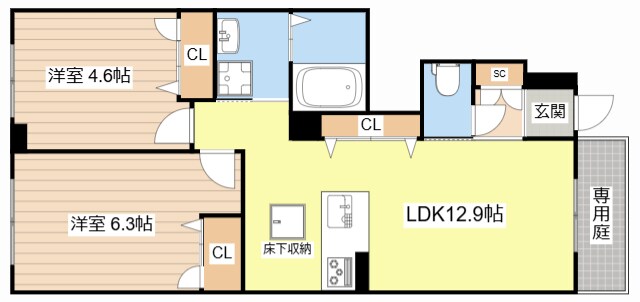 間取り図 シャーメゾン　プレミアスⅡ