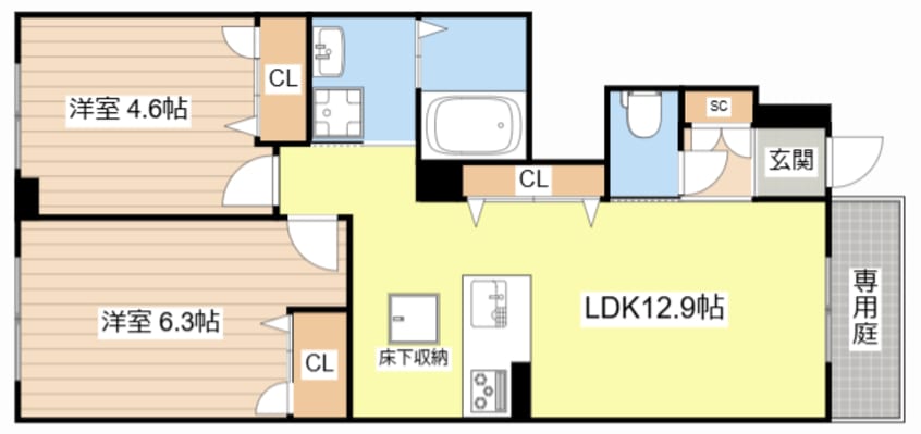 間取図 シャーメゾン　プレミアスⅡ