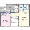 メル　ヴァンベール 1LDKの間取り