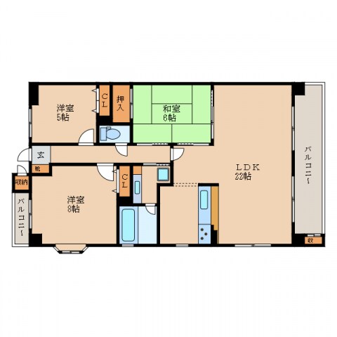 間取り図 リソシエ栗東グランディス