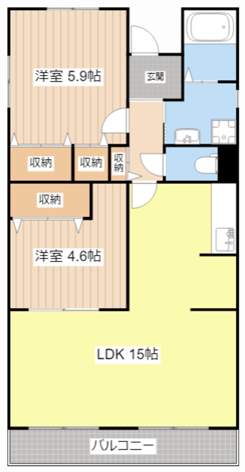 間取図 ベルヴィ栗東