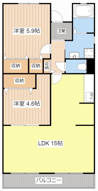 間取図 ベルヴィ栗東