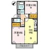 プレジールおだ 2DKの間取り