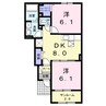 ルミエール 2DKの間取り