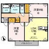 リビングタウン水口　Ｂ棟 2LDKの間取り