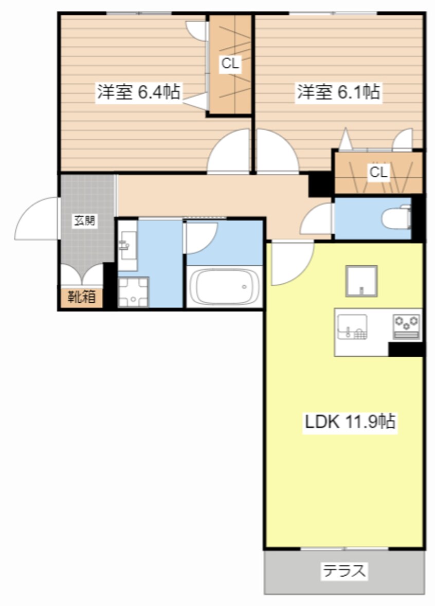 間取図 ルミエール　平井