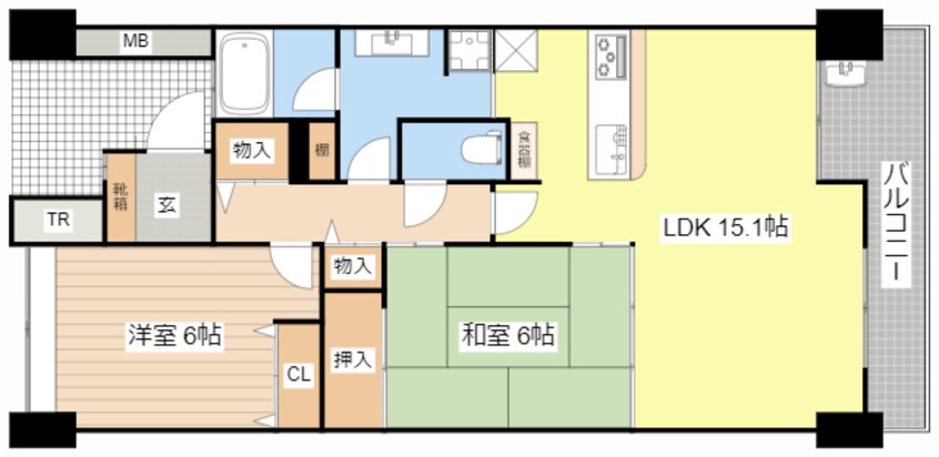 間取図 ロータリーマンション大津京レアール