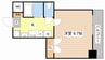 ミラージュ大津京 1Kの間取り