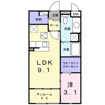 間取図 カーサ・セレーノＵ２１