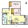 Palais Poire（パレ・ポワール）　A棟 2LDKの間取り