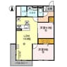 Palais Poire　B棟 2LDKの間取り