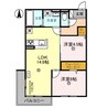 Palais Poire　B棟 2LDKの間取り