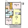 Palais Poire　B棟 2LDKの間取り