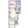 東沖野２丁目アパート 1LDKの間取り