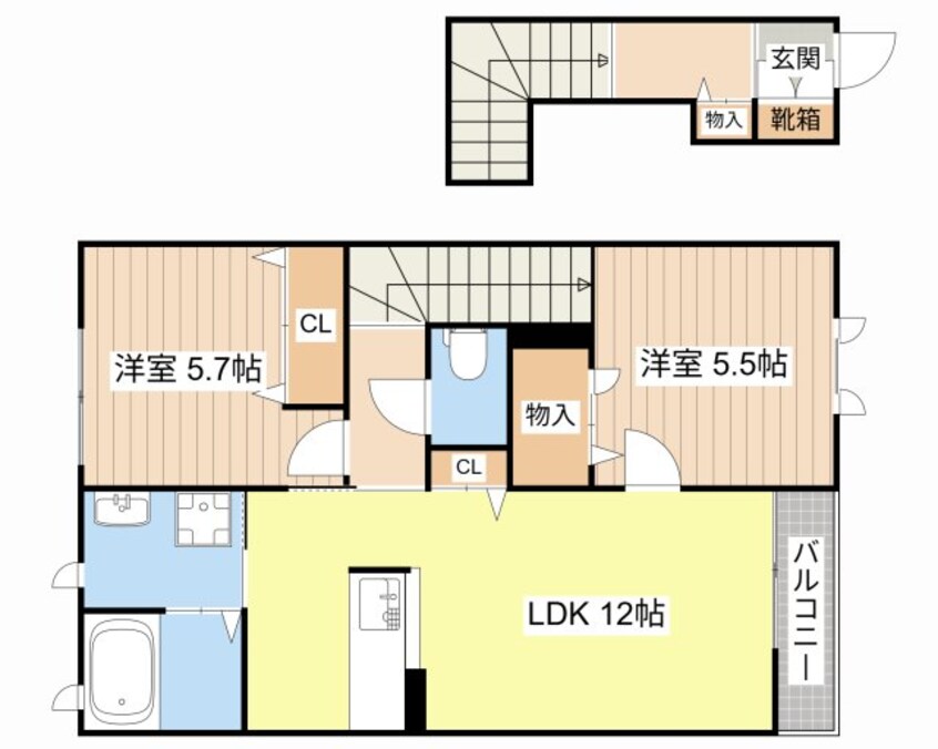 間取図 コゥジィコ－ト