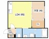 カリーナ 1LDKの間取り
