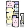 プラシード緑町 2LDKの間取り