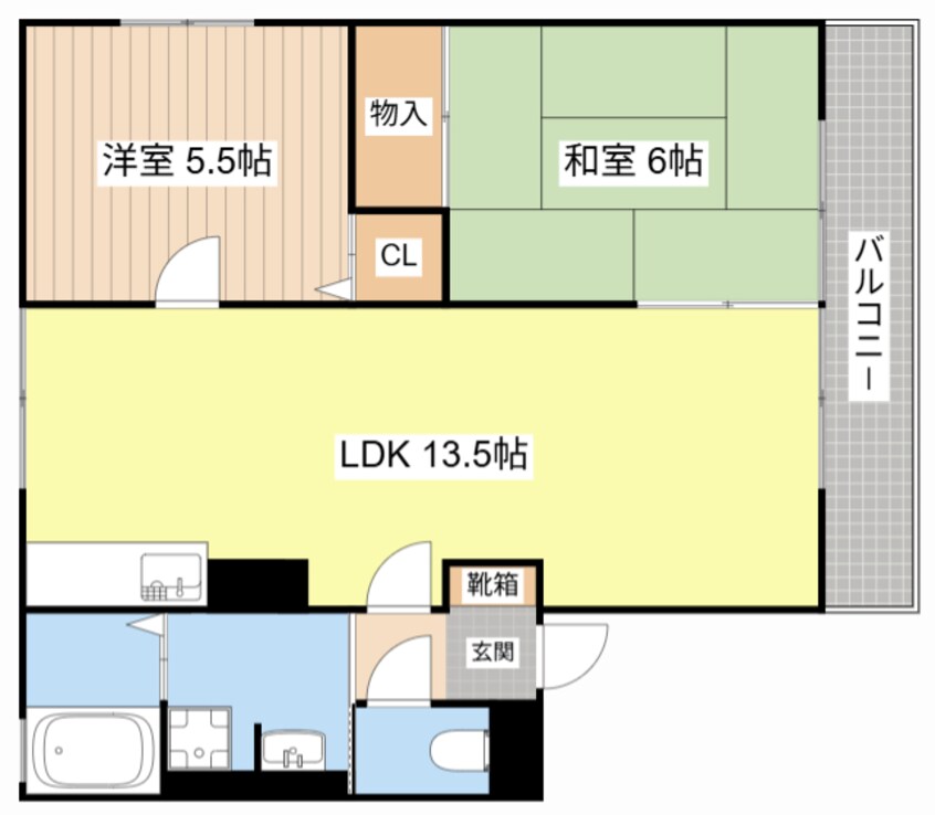間取図 ハイムむらさきB