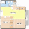 グリーン・ゼフィルス 2LDKの間取り