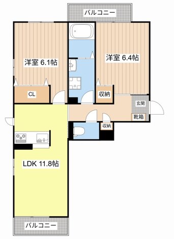 間取図 ベレオ　ＩＷＡＨＡＴＡ