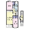 アプリコットこうなん 2LDKの間取り