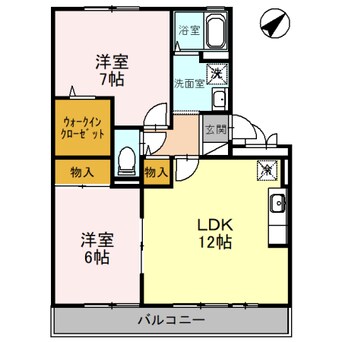 間取図 メルベーユ吉兆　C棟