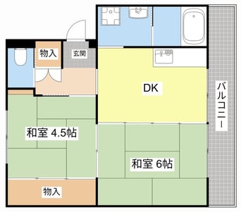 間取図 ビレッジハウス稲枝2号棟