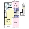 フロントパーク　こうか 2LDKの間取り