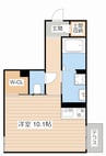 京町エンジェル 1Rの間取り