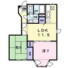 ヴァンベールＭ　Ⅱ 2LDKの間取り