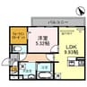 シャルム・リリー 1LDKの間取り