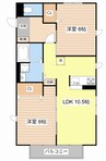 K STAGE 2LDKの間取り