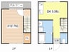 モルゲンロート 1DKの間取り