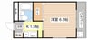 サンシャイン栗東 1Kの間取り