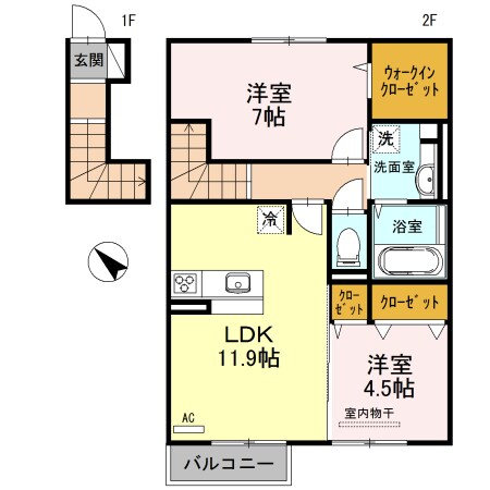 間取り図 コンフォルタ　A棟