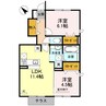 シャーロット水口　B 2LDKの間取り