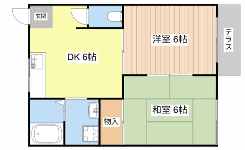 間取図 コーポ鹿深