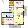 Ｆｒｉｅｄｅｎ一風 2LDKの間取り