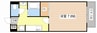 Chambre 1Kの間取り