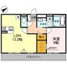リベルタ 1LDKの間取り