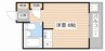 プールブゥ 1Rの間取り