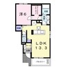 Ｂｅｌｌｅ　ＣａｓａⅡ 1LDKの間取り