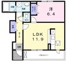 アルモニーⅡ 1LDKの間取り